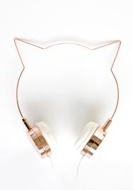 Wire Kitten Headphones Rose Gold Fone De Ouvido Rosa Joias De Moda Fone De Ouvido Gatinho