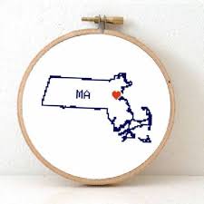 A cross stitch chart by sue hillis designs. Usa State Map Cross Stitch Patterns Studio Koekoek Modern Embroidery
