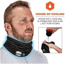 Ergodyne Chill Its 6489 kylande halsdamask eller ansiktsskydd, två lager,  justerbar näsklämma för säker passform, svart, L/XL : Amazon.se: Fashion