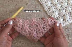 Orgu Yasemin Cicekli Sal Yapilisi Nazarca Com Tig Isleri Orgu Krose
