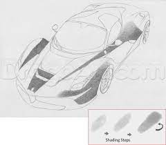 How To Draw A Realistic Sports Car Step 13 Guided Drawing Drawings Car Drawings
