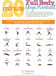 20 Minute Full Body Yoga Workout Guide Infographic Daily Infographic Full Body Yoga Workout Easy Yoga Workouts Yoga Muscles