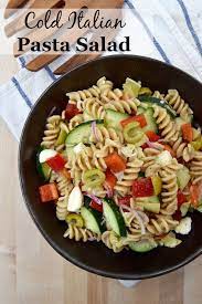 Cold Italian Pasta Salad Vegetarian Side Dish Recipe Recipe Pasta Salad Italian Cold Italian Pasta Salad Pasta Salad