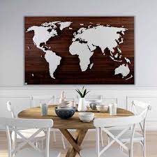 Ebay weltkarte 3d wandbild beleuchtet wunschmotiv co2 laser. Weltkarte Cook Hintergrund Nussbaum Dekor Wandbild Aus Holz