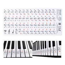 37 49 61 Electronic Keyboard 88 Key Piano Stave Transparent Note Sticker Notation Version Sheet Music Piano Accessories