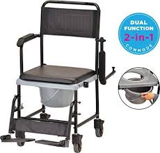 Amazon Com Nova Drop Arm For Easy User Transfer Transport Chair Commode Rolling With Locking Wheels Rem Transport Chair Shower Chair Shower Commode Chair