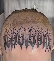 Image result for quirky pylon forehead tattoo