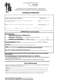 Bitte vollständig und gut leserlich in druckschrift ausfüllen und unterschreiben. Anmeldeformular