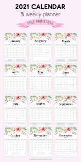 Free Printable Calendar 2021 In Pdf Beautiful Florals With Notes In 2020 Monthly Calendar Printable Free Calendar Free Monthly Calendar