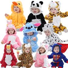 Plush Cartoon Animal Onesies Baby Animal Costumes Animal Pajamas Baby Boy Overalls