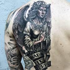 A memorable tattoo signifying the loss of a loved one. Top 73 Angel Tattoo Ideas 2021 Inspiration Guide