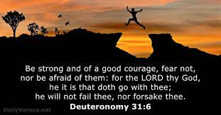 I will never forsake you. Deuteronomy 31 6 Bible Verse Kjv Dailyverses Net