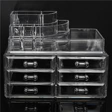 clear acrylic make up organizer drawers