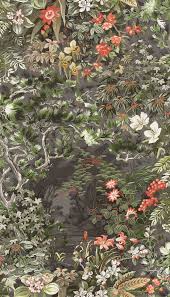Woodland By Cole Son Coral Olive Charcoal Wallpaper Wallpaper Direct Woodland Wallpaper Charcoal Wallpaper Cole And Son