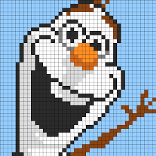 Olaf From Frozen For Perler Kandi Pattern Pixel Crochet Graph Crochet Crochet Stitches For Blankets