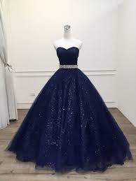 Ball Gown Prom Dresses Sweetheart Sequins Dark Navy Long Prom Dress Evening Dress Jkl193 Prom Dresses Ball Gown Blue Evening Dresses Ball Gowns Prom