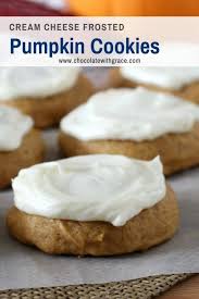 Old Fashioned Soft Pumpkin Cookies Frosted With Cream Cheese Icing A Classic Fall Cookie Reci Pumpkin Cookies Easy Frosted Pumpkin Cookies Fall Cookie Recipes