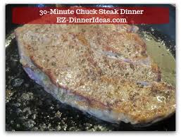 This recipe takes the latter approach and likely dates to the 1960s. Quick Beef Chuck Steak Recipe Easy 30 Minute Dinner Idea