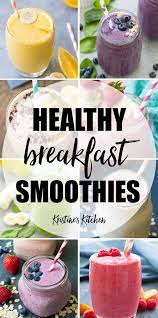 I typically use unsweetened almond milk, but you could use any other kind of milk, fruit juice, or even just water. Healthy Breakfast Smoothies 21 Quick Easy Recipes Kristine S Kitchen