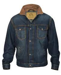 Sts Ranchwear Mens Jumper Denim Jacket Stonewashed Indigo Western In 2021 Mens Western Wear Mens Outerwear Jacket Mens Jackets
