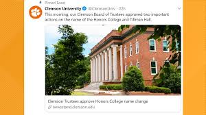 Maybe you would like to learn more about one of these? Clemson University Removes John Calhoun S Name From College Khou Com