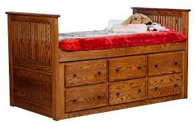 Twin size platform storage bed wood platform bed with 6 drawers, captains bed bedroom furniture with 6 drawers,espresso. Twin Storage Bed With Trundle Bed From Dutchcrafters Amish Furniture