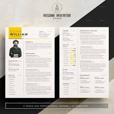 #resume #cv #ms_word in this tutorial i'll show you how to create two page creative, professional, modern, clean and job winning resume template, cv template in microsoft word. Resume Template Cv Template By Resumeinventor Graphicriver