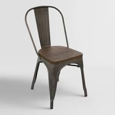 Antique Metal And Espresso Wood Arwen Dining Chairs Set Of 2 Dining Chairs Bamboo Dining Chairs Dining Chair Set