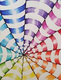 Op Art Colorwheel 7th Grade Lowell Middle School Art Ed Central Color Wheel Art Projects Op Art Lessons Art Lessons Middle School
