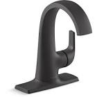 Cursiva Single Hole Single-Handle Bathroom Faucet in Matte Black  Kohler