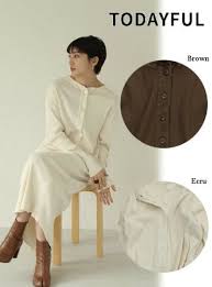 todayful トゥデイフル henleyneck rib onepiece 19秋冬 予約 11920325 マキシワンピース ヘンリーネックリブ ワンピース ロング丈 ニットワンピ 2019秋ニット 13 200円 ファッション ワンピース レディース ワンピース