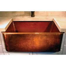 c020 33 apron front kitchen copper sink
