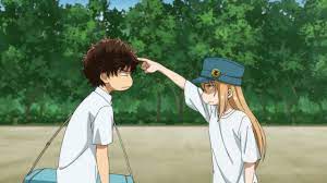 Hana chan Keeps Poking Ashito Aoi's Hair | Ao Ashi anime clip - YouTube