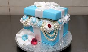 Tiffany Gift Box Pearls And Diamonds Cake How To Make Tiffany Cakes Gift Box Cakes Jewel Cake