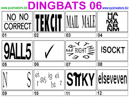 Once a best answer has been selected, it will be shown here. Answer Pdf Dingbats With Answers Uk Gamers Smart