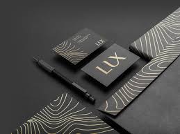 Black and gold elegant real estate. Black Business Cards Luxury Printing