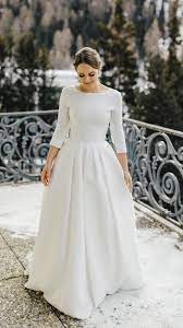 Pin By Amy Turnah On Wedding Modest Wedding Dresses Modest Long Sleeve Wedding Dresses Wedding Dress Styles