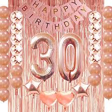 Take a look at the most popular 30th birthday themes for women! 30th Birthday Decorations Party Supplies Kit 30th Birthday Gifts For Women Dirty Thirty Party Supplies Number 30 Foil Balloons Birthday Banner Rose Gold Curtain Confetti Balloons Latex Balloons Wantitall