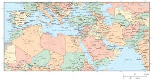 Locate mediterranean hotels on a map based on popularity, price, or availability, and see tripadvisor reviews, photos, and deals. Mediterranean Map With Country Areas Capitals Major Cities And Roads Middle East Map Iraq Map City Maps