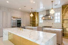Even though most kitchen islands only have one side facing out, you would. One Side Kitchen Waterfall Island Design Ideas