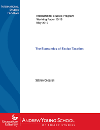 Browse the use examples 'excise duty' in the great english corpus. Pdf The Economics Of Excise Taxation