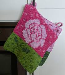 Wenn sie nach erhalt der muster stoff bestellen. Topflappen In Double Face Rosenmuster Handmade Kultur