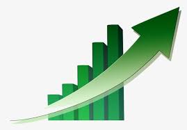 green rising bar chart and arrow png clipart arrow arrow