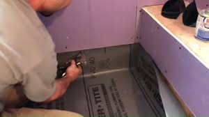 Others will tell you pre slope, liner, slope and then tile. Easy Shower Pan Liner Tile Coach Episode 9 Youtube
