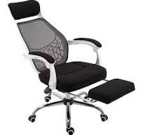 Vinsetto Ergonomic High Back Mesh Office Chair Swivel Reclining Computer  Desk Chair with Retractable Footrest, Headrest, Padded Armrest