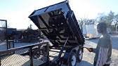 Dexter axles ~ radials tires ~ tool box~ combo gate. Hydraulic Dump Trailer 5x8 With Brakes 2 Ft Sides Roofing Dirt Mulch Rock Youtube