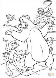 Mowgli Et Baloo Qui Dansent Ensemble Super Coloring Coloriage Le Livre De La Jungle Coloriage Le Livre De La Jungle