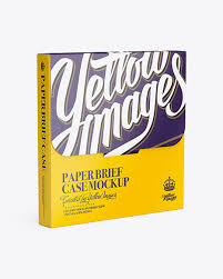 Square Paper Brief Case Mockup Halfside View Packaging Mockups 3d Logo Mockups Free Download