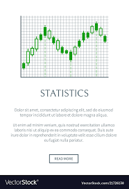 Statistics Card With Green Chart Isolated On Grid