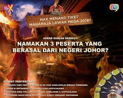Maharaja lawak mega 2019 (mlm 2019) adalah satu rancangan realiti tv terbitan astro prima berhad, yang mana rancangan mlm 2019 pada cara undian melalui sms adalah seperti berikut: Zon Lawak Nak Menang Sepasang Tiket Ke Facebook